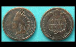 United States, Indian Head, One Cent, 1861